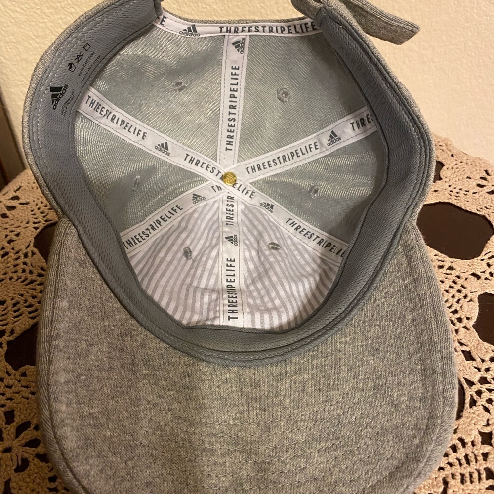 Adidas Grey Three Stripe Life Hat Cap - Picture 7 of 8